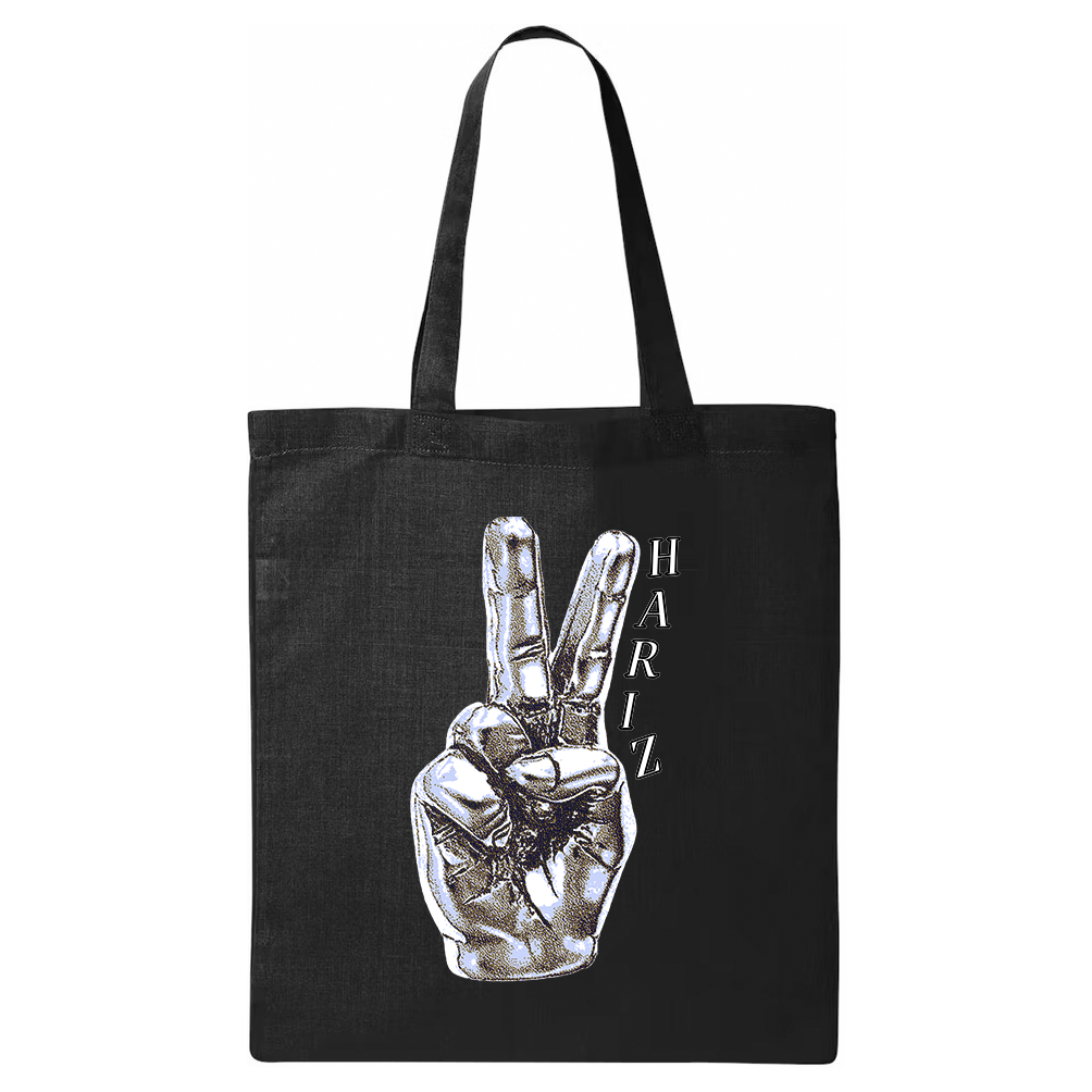 HARIZ Peace Sign Tote Bag